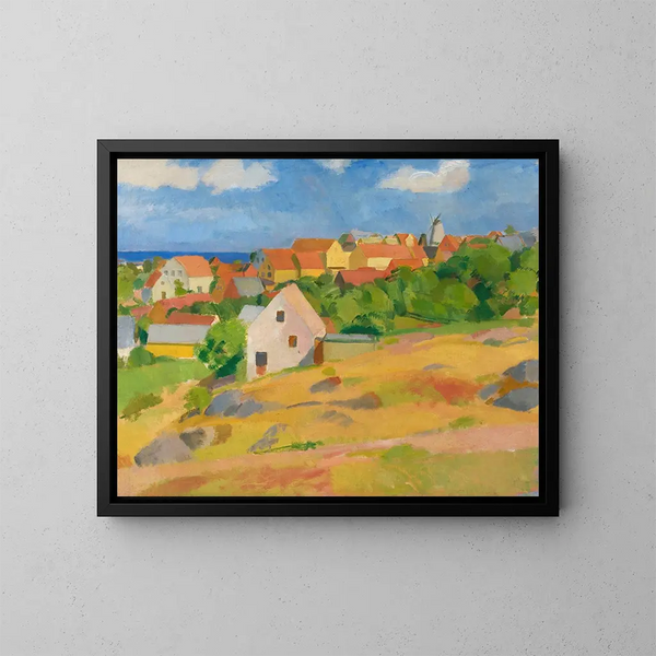 Uitzicht op Gudhjem - Karl Isakson — ingelijst kunstwerk aan de muur