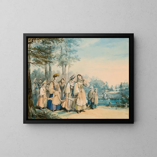 Karl Ivanovich Kollman - A Procession Of Maidens.webp