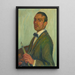 Autoportrait avec pinceau et palette - Karl Krebs — ingelijst kunstwerk aan de muur