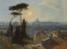 Rome vanaf de Trinité-des-Monts - Karl Lindemann-Frommel — weergave van het kunstwerk