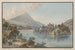 Uitzicht op het eiland Schwanau op het meer van Lowerz - Karl Ludwig Zehender — weergave van het kunstwerk