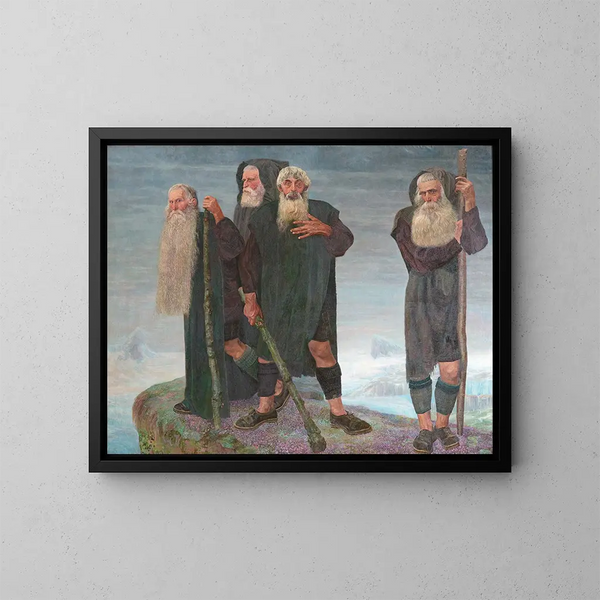 De ijsmannen - Karl Mediz — ingelijst kunstwerk aan de muur