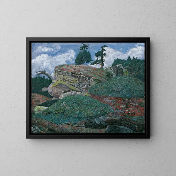 Landschap met rotsen - Karl Mediz — ingelijst kunstwerk aan de muur