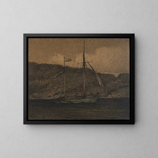 Visboot - Karl Nordström — ingelijst kunstwerk aan de muur