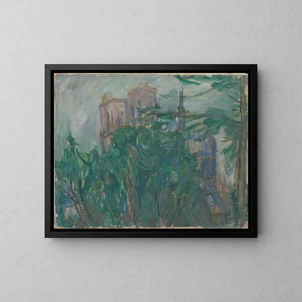 Beweging van Parijs Notre-Dame - Karl Prsimgi — ingelijst kunstwerk aan de muur