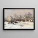 van het winterse veehandelstafel - Karl Stuhlmüller — ingelijst kunstwerk aan de muur