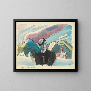 Fhn - Karl Wiener — ingelijst kunstwerk aan de muur