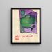 compositie in groen en violet - Karl Wiener — ingelijst kunstwerk aan de muur