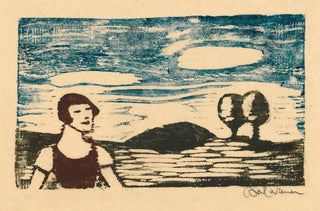 Karl Wiener - Landschaft mit Frau.webp