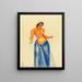 Vrouw halfnaakt II - Karl Wiener — ingelijst kunstwerk aan de muur