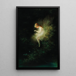 Karl Wilhelm Diefenbach - Girl Holding A Snake Innocence.webp