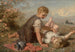 Herfstidylle - Karl Wilhelm Friedrich Bauerle — weergave van het kunstwerk