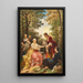 L'impératrice Marie-Thérèse taking care of the child of a poor woman in the garden of the Schönbrunn Palace - Karl von Blaas — ingelijst kunstwerk aan de muur