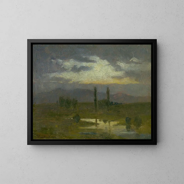 Schemering - Karol Pongrácz — ingelijst kunstwerk aan de muur