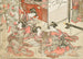 Scene in a Brothel with a Mirror of Beautiful Women from Green Houses Compared - Katsukawa Shunshō — artwork view