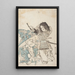 The scene of the armor drawn from the tale of the Sga brothers - Katsukawa Shunshō — framed artwork on a wall