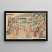 Jacht op vuurvliegjes in de tuin Daimyo - Katsukawa Shunzan — ingelijst kunstwerk aan de muur