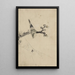 a bird perched on a flowering tree branch observing a spider on a web - Katsushika Hokusai — framed artwork on a wall