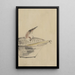 a bird perched at the edge of a bowl, head tilted looking at a utensil in the bowl - Katsushika Hokusai — framed artwork on a wall