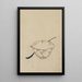 A bowl with a spoon - Katsushika Hokusai — framed artwork on a wall