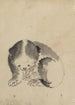 A cat cleaning its claws - Katsushika Hokusai — artwork view