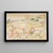 Act III painting from the play Kanadehon Chūshingura A manual for the Treasury of Loyal Vassals - Katsushika Hokusai — framed artwork on a wall