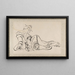 Sketchbook by and his disciples Pl26 - Katsushika Hokusai — framed artwork on a wall