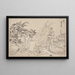 Schetsboek door en zijn leerlingen Pl60 - Katsushika Hokusai — ingelijst kunstwerk aan de muur