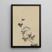 Fleur bleue de volubilis sur wijnstok - Katsushika Hokusai — ingelijst kunstwerk aan de muur