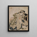 van het slapende courtisane-schilderij - Katsushika Hokusai — ingelijst kunstwerk aan de muur