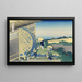 The watermill at Onden - Katsushika Hokusai — framed artwork on a wall