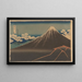 Rainstorm under the Summit, Sanka Hakuu - Katsushika Hokusai — framed artwork on a wall