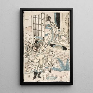 Katsushika Hokusai - The Palace of King Zhou of China.webp