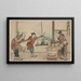 Yoshiwara - Katsushika Hokusai — framed artwork on a wall