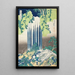 Yr waterfalls in Mino province - Katsushika Hokusai — framed artwork on a wall