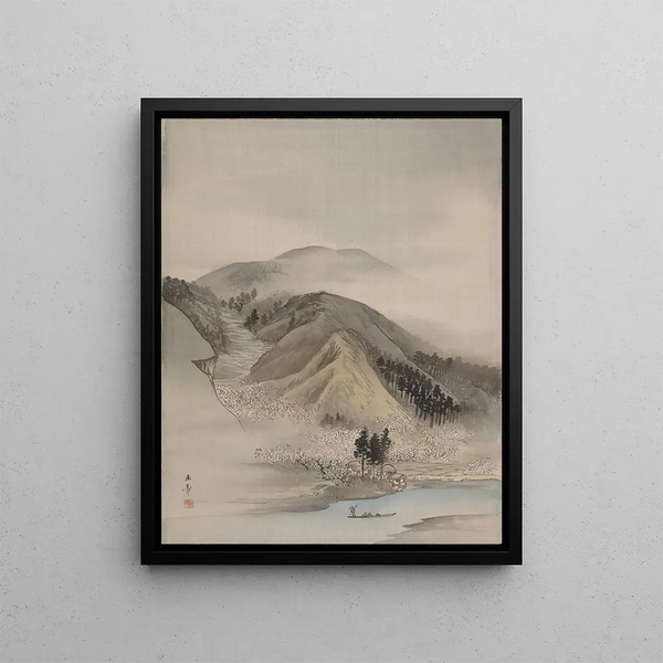 Kawabata Gyokush - Blossoms by a River.webp