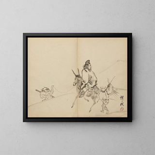 Zhong Kui - Kawanabe Kyōsai — ingelijst kunstwerk aan de muur