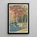 Autumn in Oirase - Kawase Hasui — framed artwork on a wall