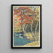 Autumn in Oirase - Kawase Hasui — framed artwork on a wall
