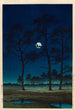Winter Moon over the Toyama Plain - Kawase Hasui — artwork view