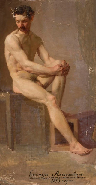Kazimierz Alchimowicz - Nude of a seated man.webp