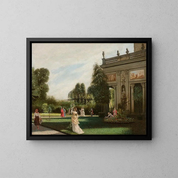Wilanów - Kazimierz Mirecki — ingelijst kunstwerk aan de muur