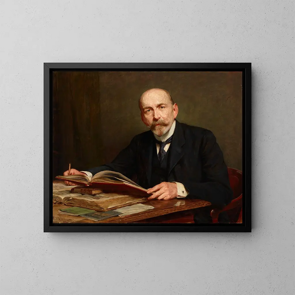 portret van Zdzisław Morawski - Kazimierz Pochwalski — ingelijst kunstwerk aan de muur