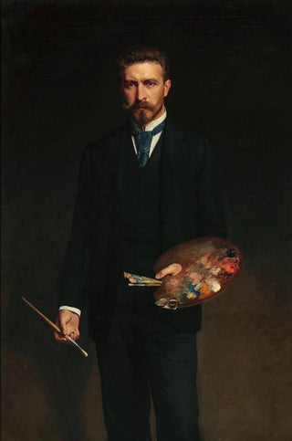 Kazimierz Pochwalski - Selfportrait with palette.webp