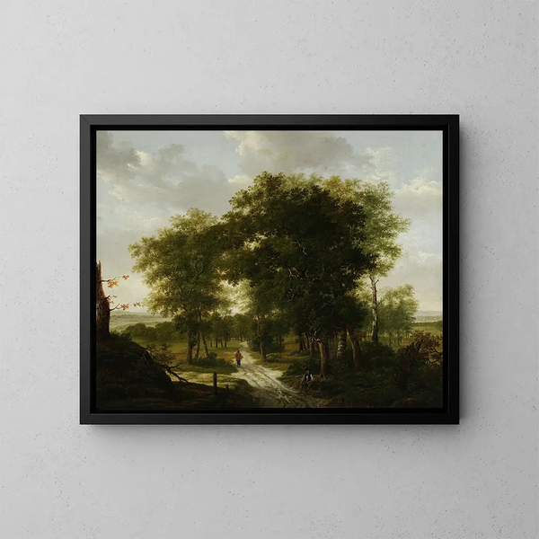 Boslandschap - Kazimierz Jan — ingelijst kunstwerk aan de muur