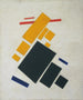 Suprematisme compositie Vliegend vliegtuig - Kazimir Malevitch — weergave van het kunstwerk