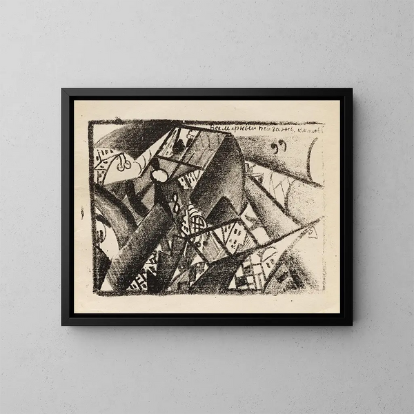 Landschap universeel zonder titel - Kazimir Malevitch — ingelijst kunstwerk aan de muur