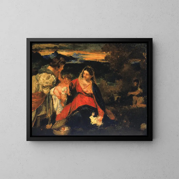 Na de Madonna met konijnen van Titian - Kenyon Cox — ingelijst kunstwerk aan de muur
