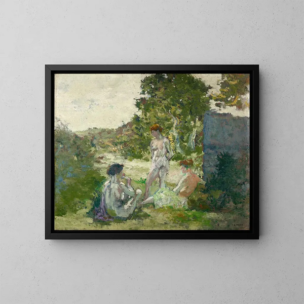 De drie nimfen - Ker Xavier Roussel — ingelijst kunstwerk aan de muur