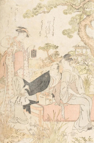 Kitagawa Utamaro - Enjoying the Cool in a Garden.webp